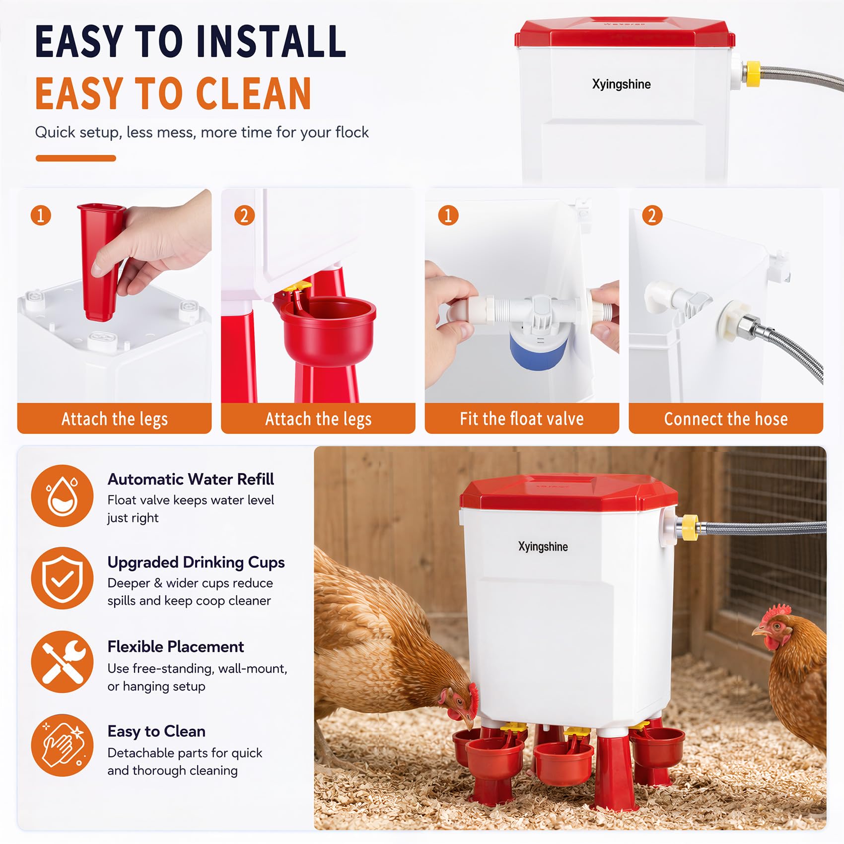 Xyingshine cleaning tools and accessories for quick cup debris removal and hygiene