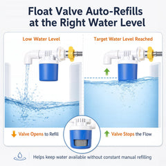 Xyingshine close-up of float valve demonstrating automatic water level control benefit