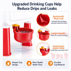 Xyingshine detailed shot of 2.6-inch drinking cup for comfortable poultry access