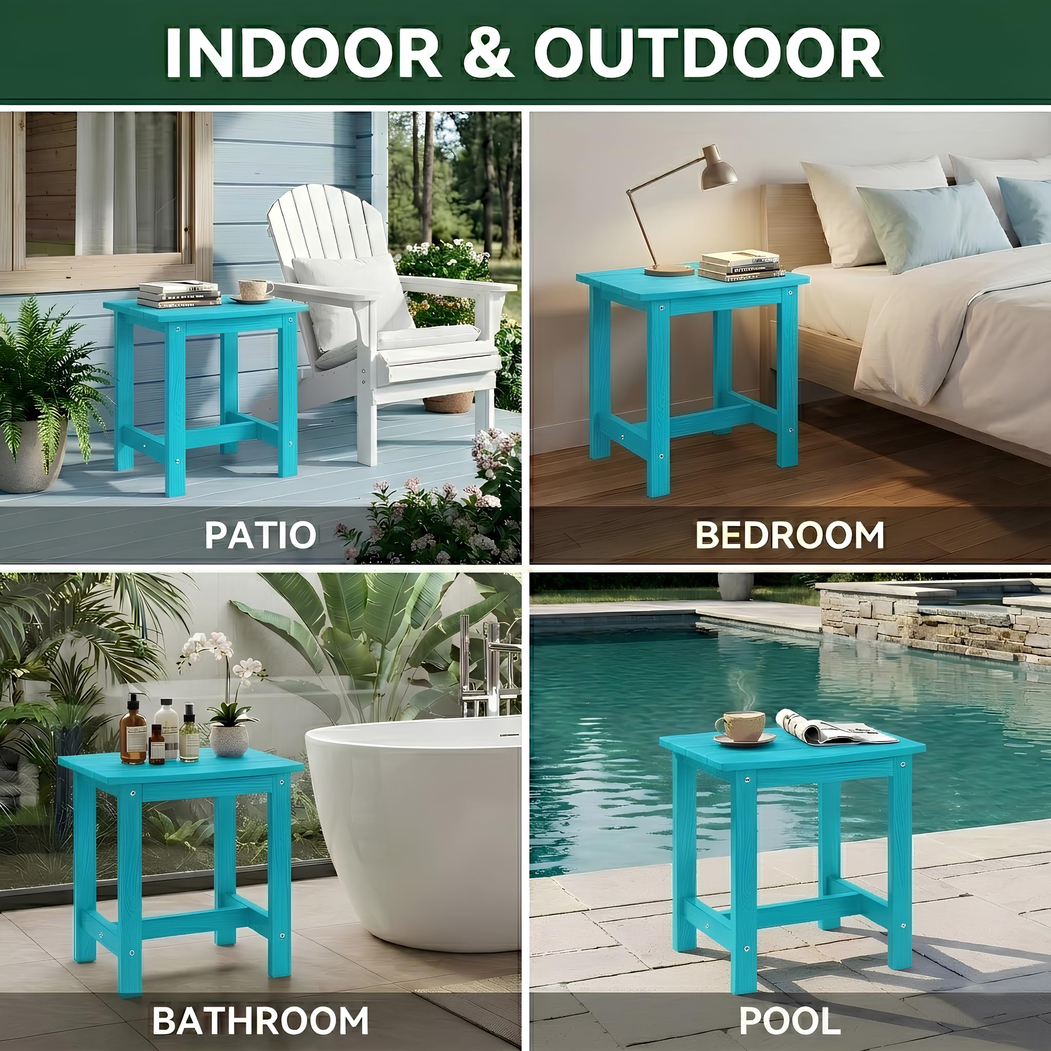 Y&M balcony lifestyle with table holding drinks showing space-saving benefit