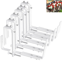 Y&M front view of six white brackets showing kit completeness and durable finish