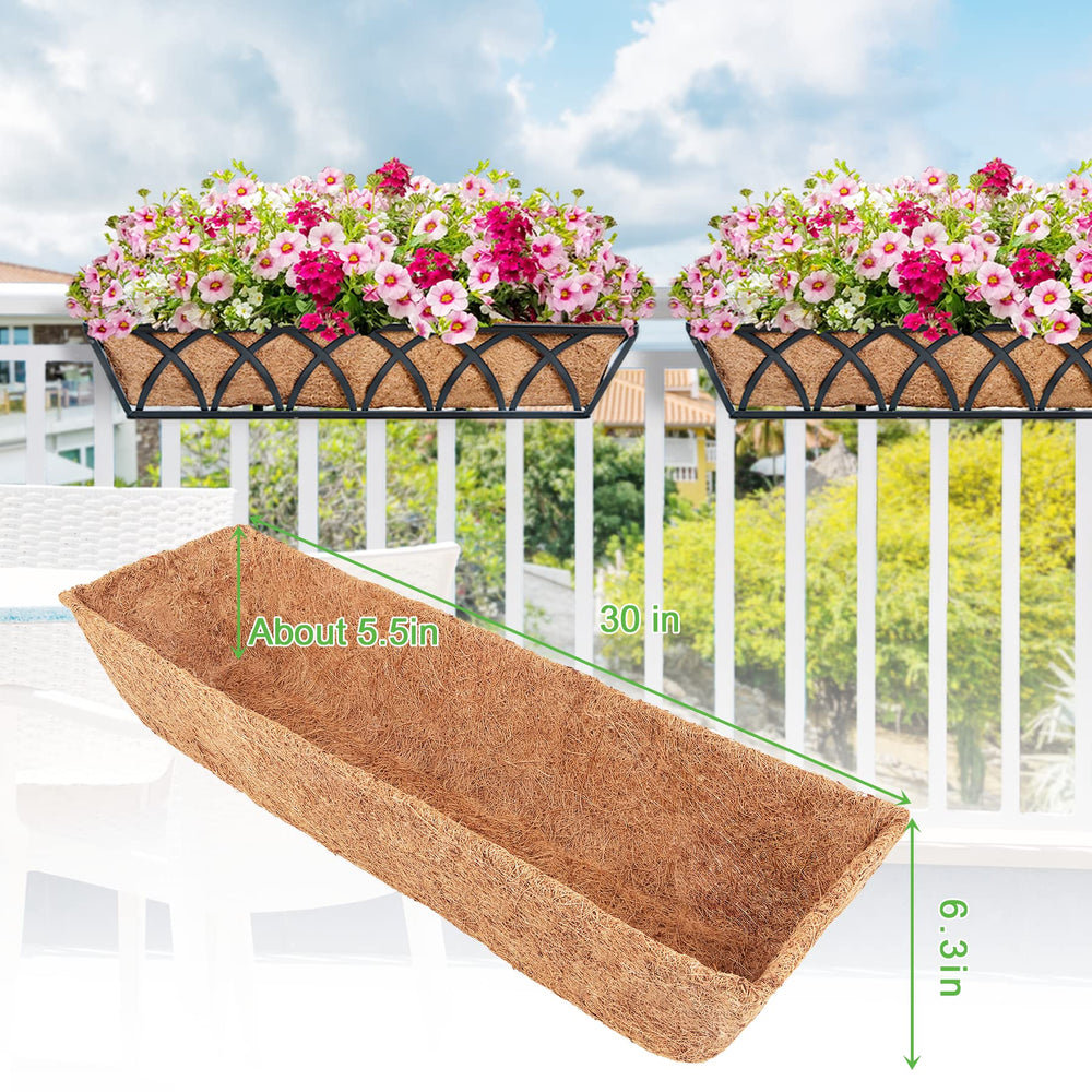 Y&M liner installed on deck rail planter showing improved drainage and stability