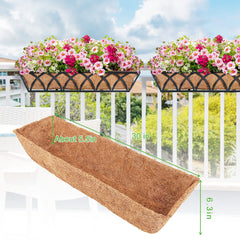 Y&M liner installed on deck rail planter showing improved drainage and stability