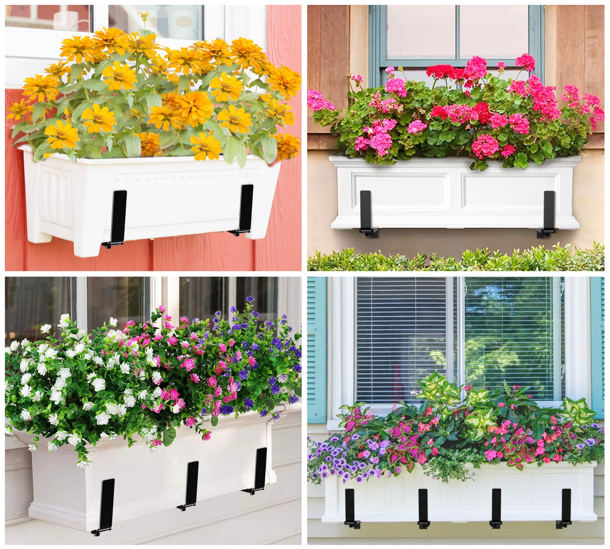 Y&M mounted under a window with planter box highlighting space-saving display