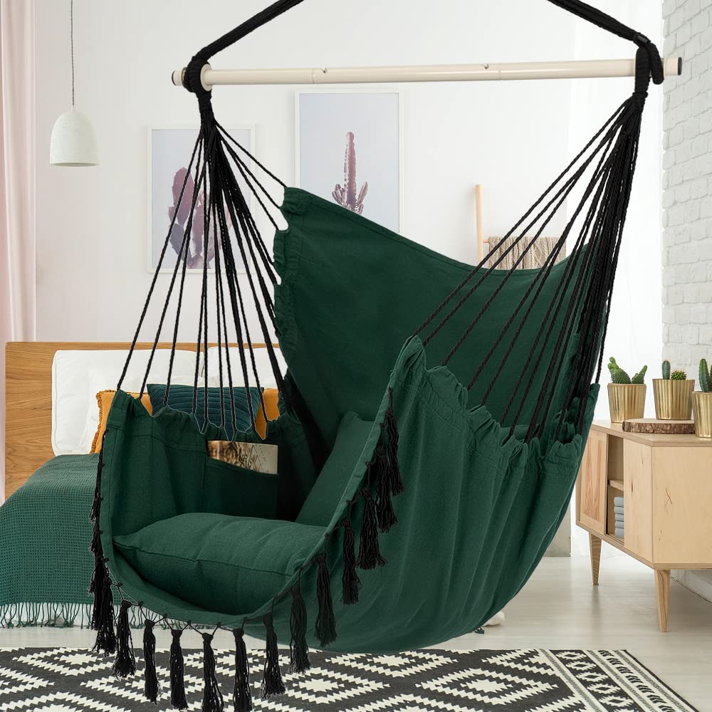 Y- STOP folded hammock chair packed for transport demonstrating portability