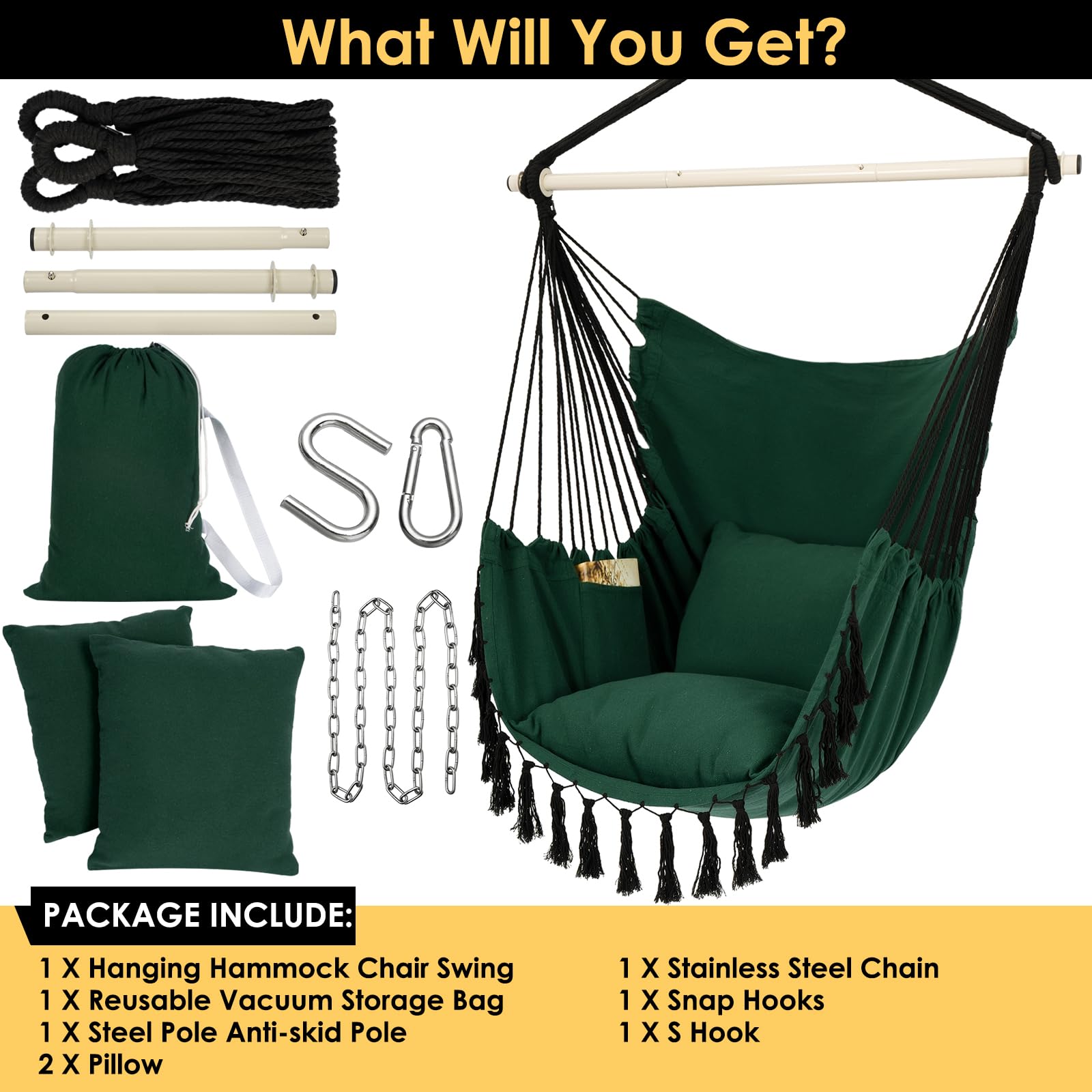 Y- STOP hammock chair in use on porch illustrating relaxed outdoor lounging