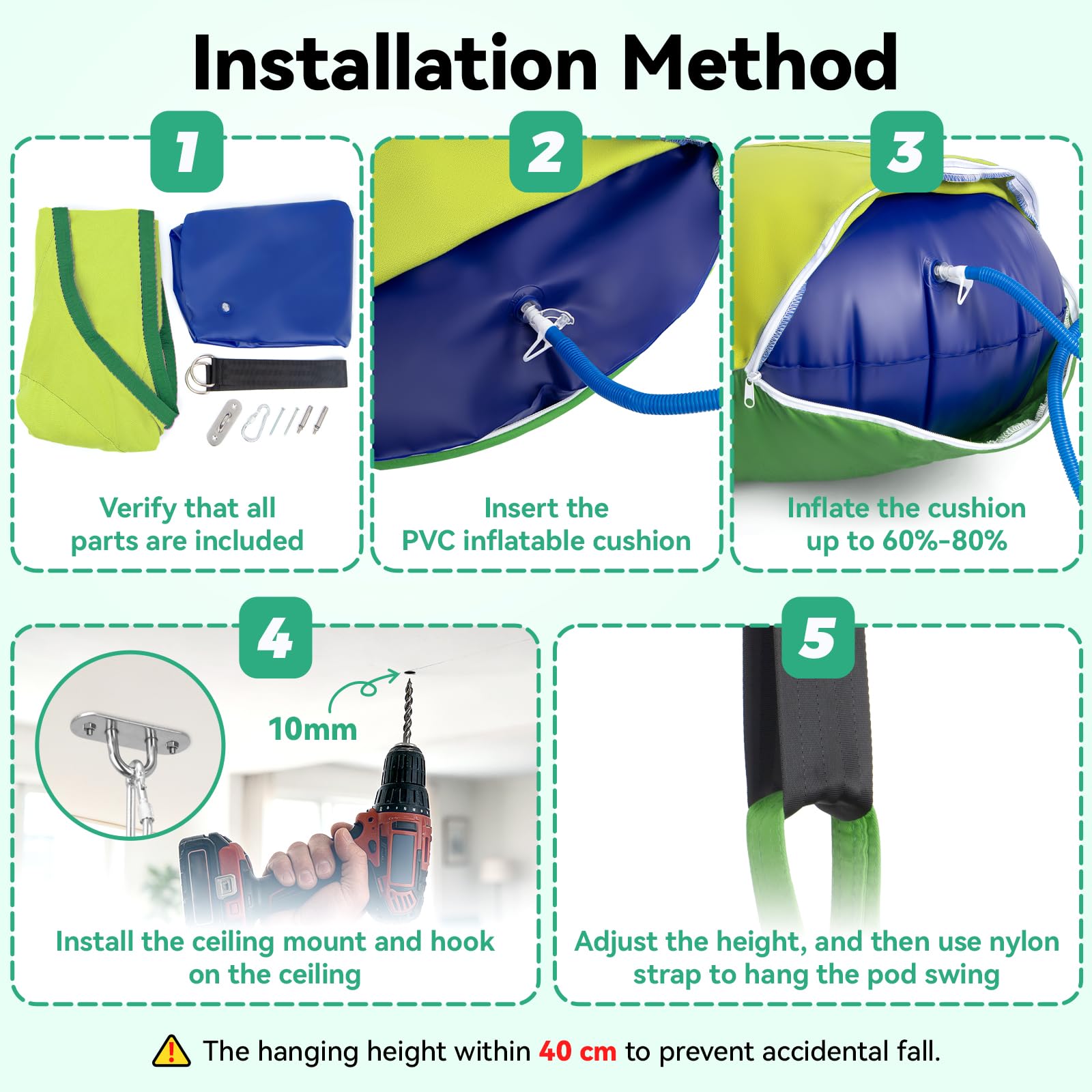 Y-STOP size comparison showing scale and fit for kids and growing users