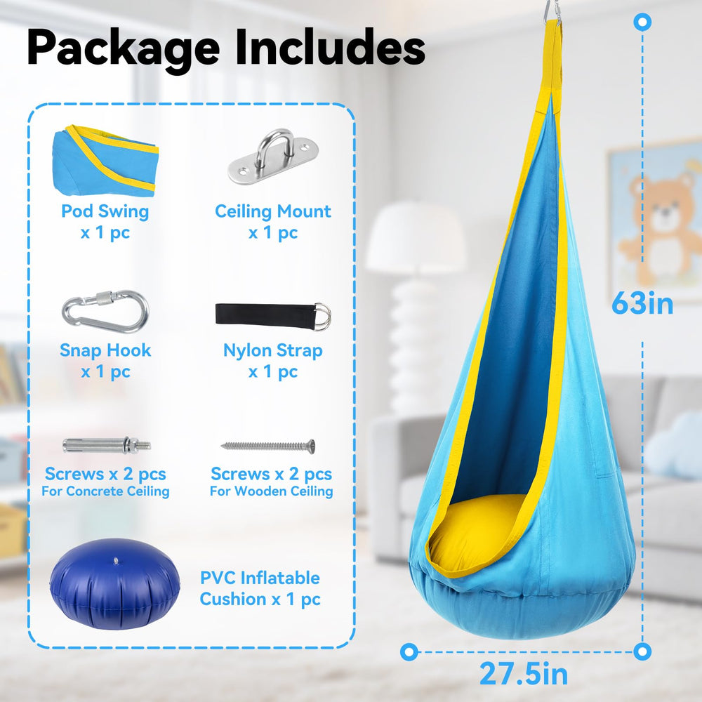 Y-STOP pod with child inside showing size, fit and safe comfort