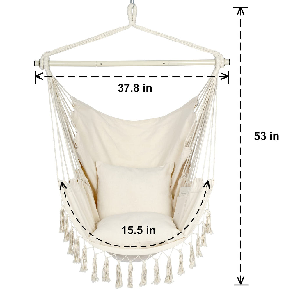 Y- STOP chair beside a standing person to show size and comfortable seating scale