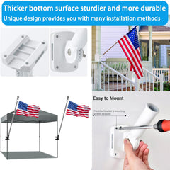 YAARHEJ detail of angle-adjustment mechanism offering customizable flag tilt for better visibility