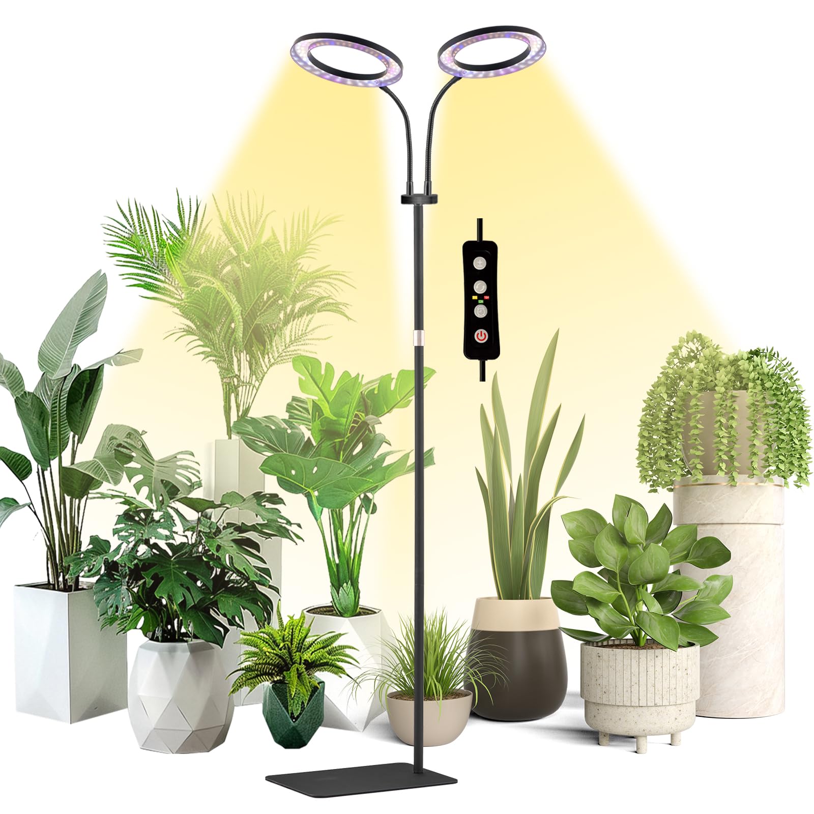 yadoker front view desk grow light showing full design and benefits