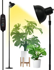 yadoker front view of LED grow light showing full-spectrum panel and sleek profile for efficient plant lighting