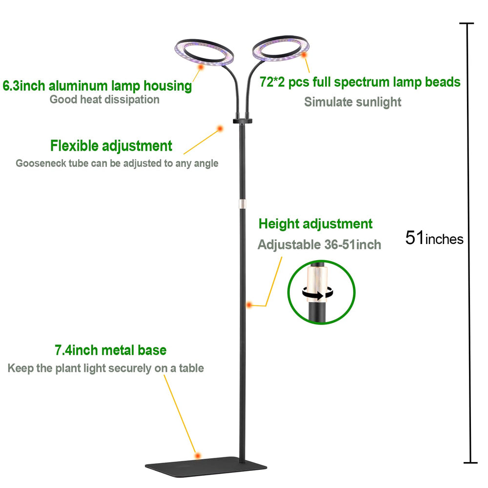 yadoker lamp illuminating multiple potted plants for healthy growth