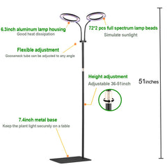 yadoker lamp illuminating multiple potted plants for healthy growth