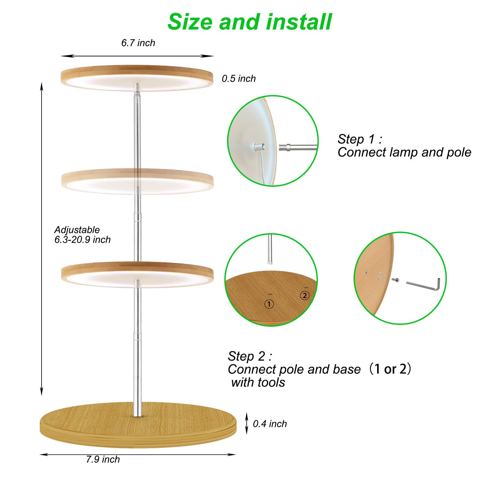 yadoker lamp beside hand for scale showing compact size and portability benefit