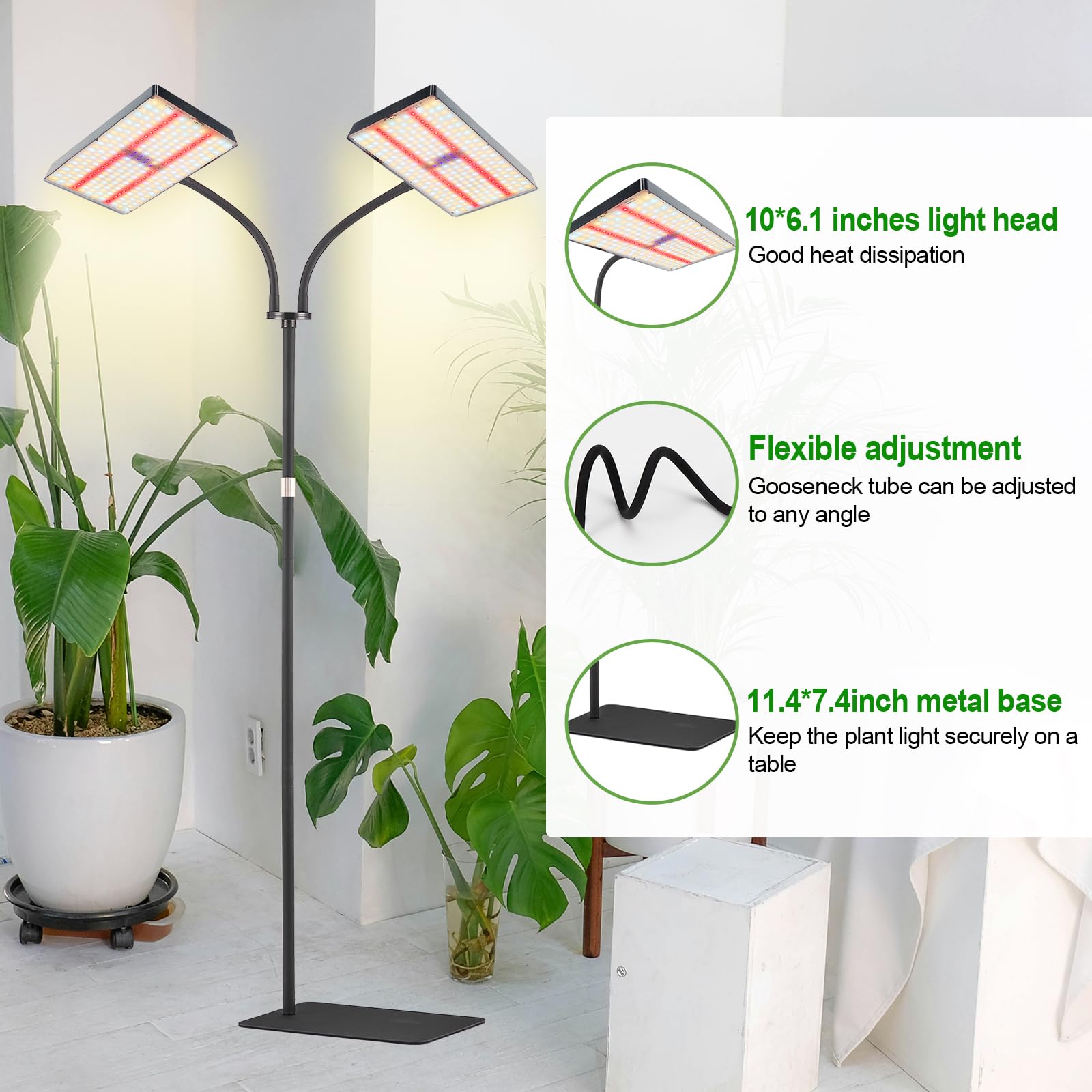 yadoker side-by-side scale with a plant pot showing 51-inch height capacity benefit