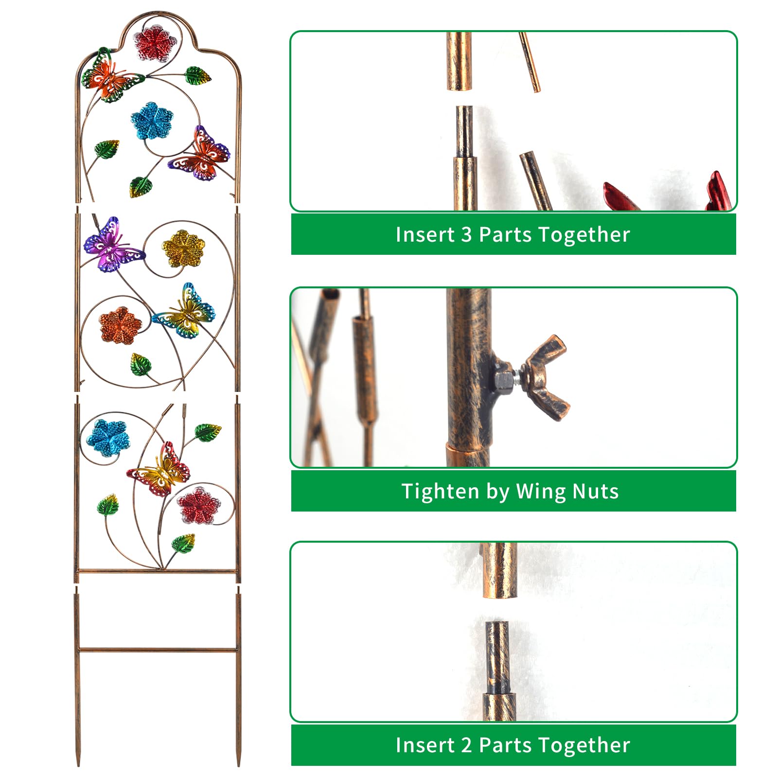 YADOOLIFE trellis in a planter improving vertical growth and display