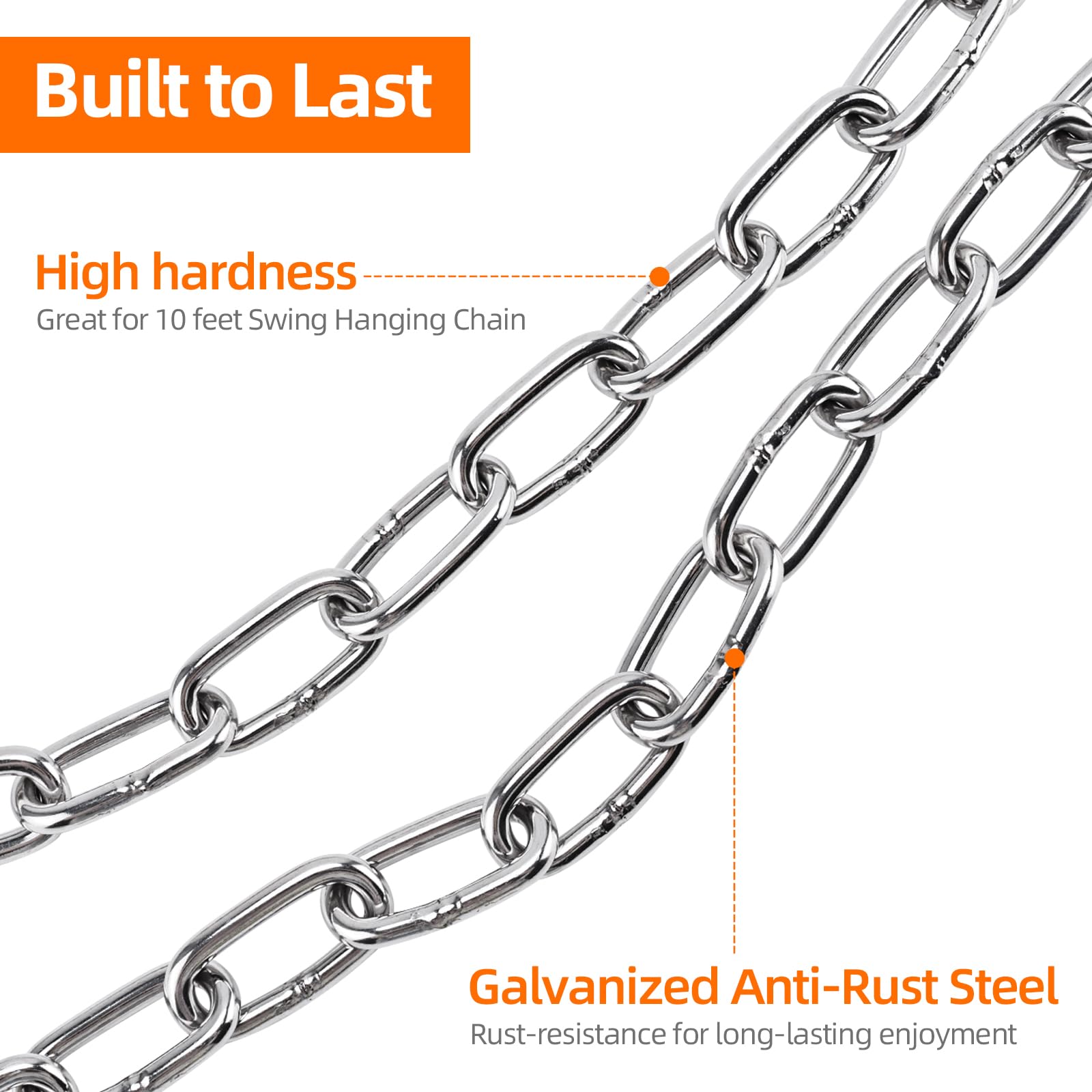 Yaeccc short chain with carabiner close-up for fast, secure connections