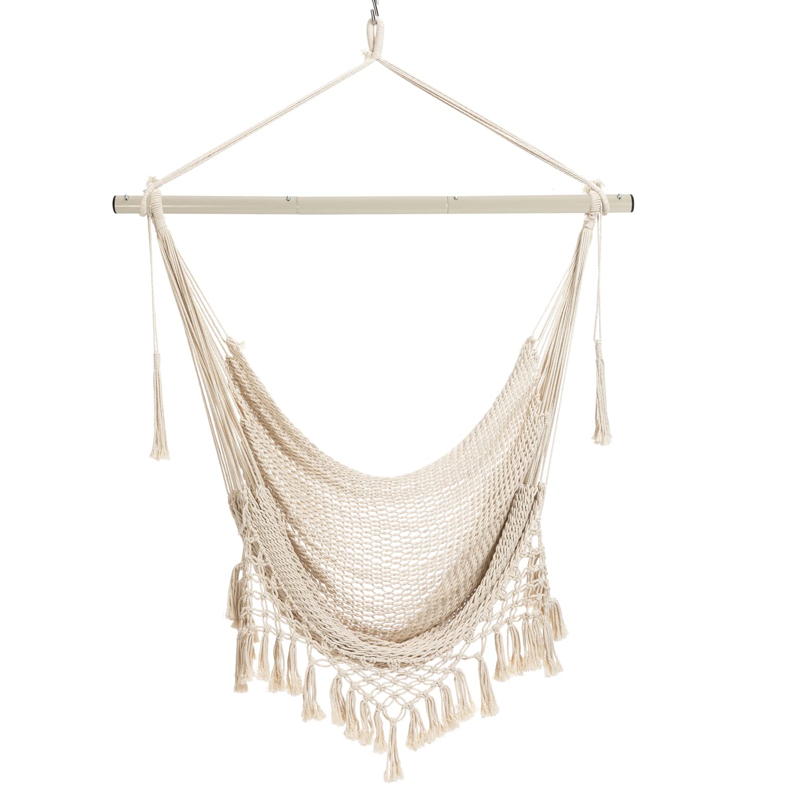 YAERSI hammock chair in garden lifestyle scene promoting peaceful outdoor lounging