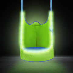YAERSI pod swing front view showing cozy enclosed seat and vibrant color