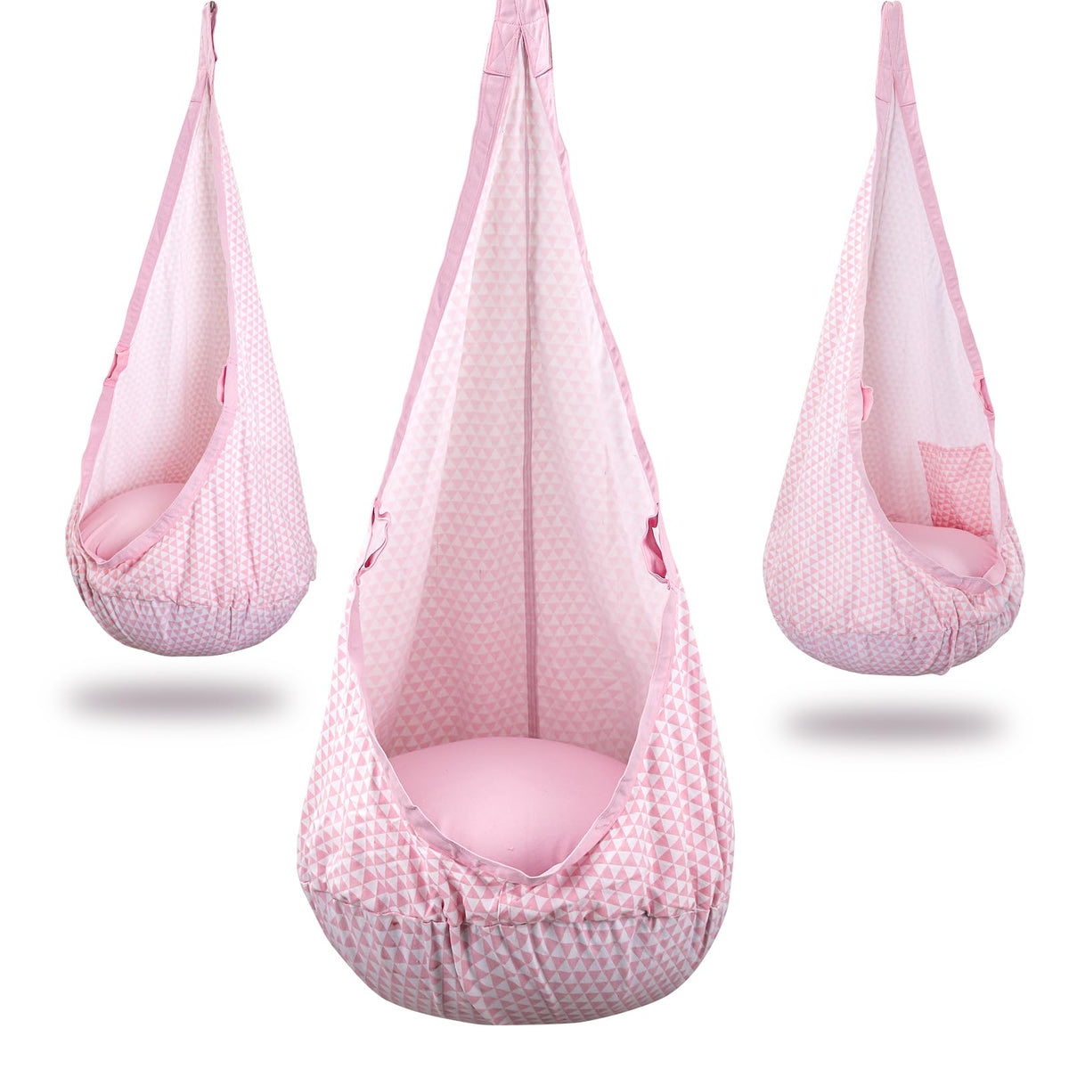 YAERSI pod swing front view showing full hammock chair and comfort