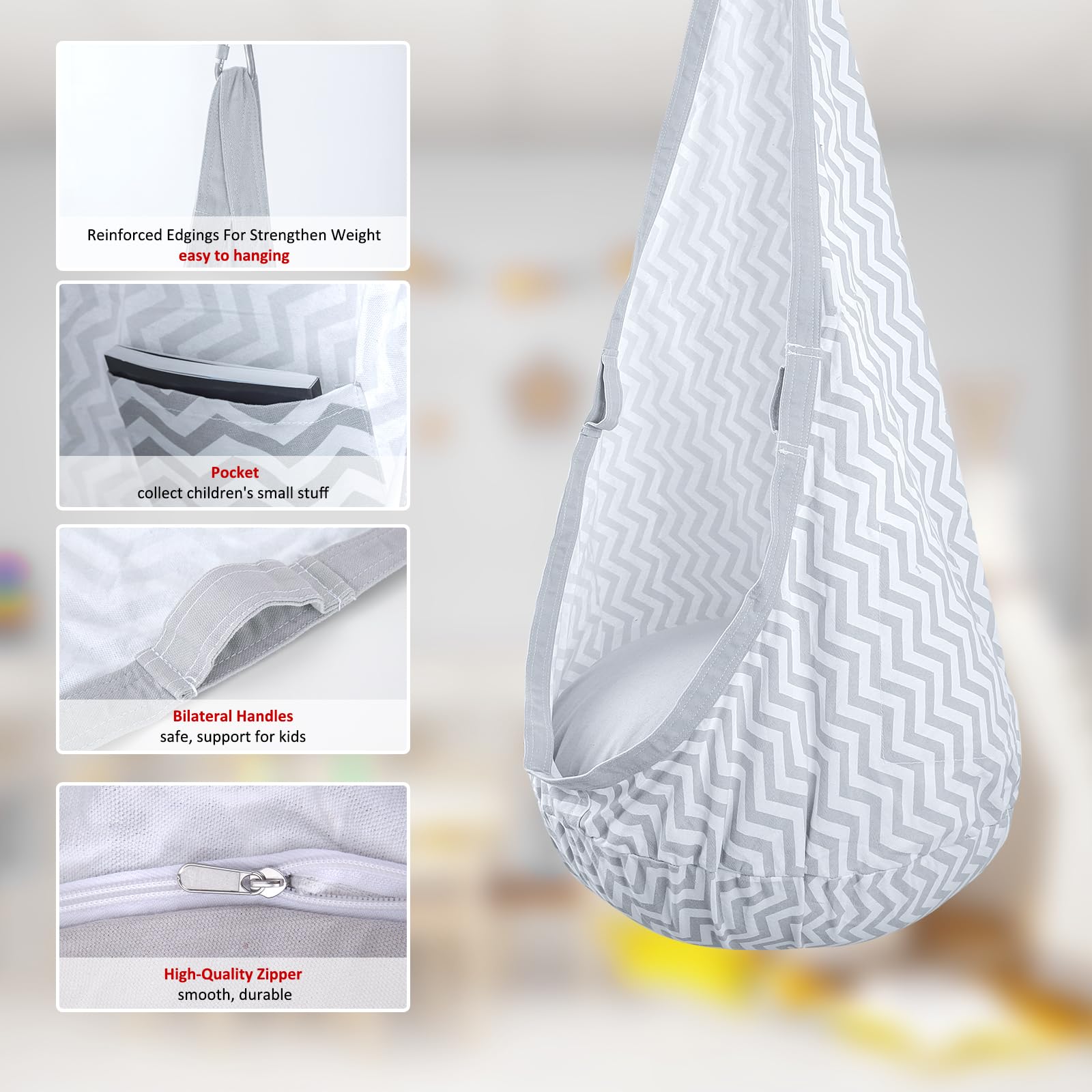 YAERSI PVC inflatable cushion close-up showing padded surface and easy cleaning