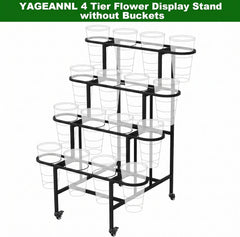 YAGEANNL stand loaded with pots in a flower shop illustrating attractive retail presentation