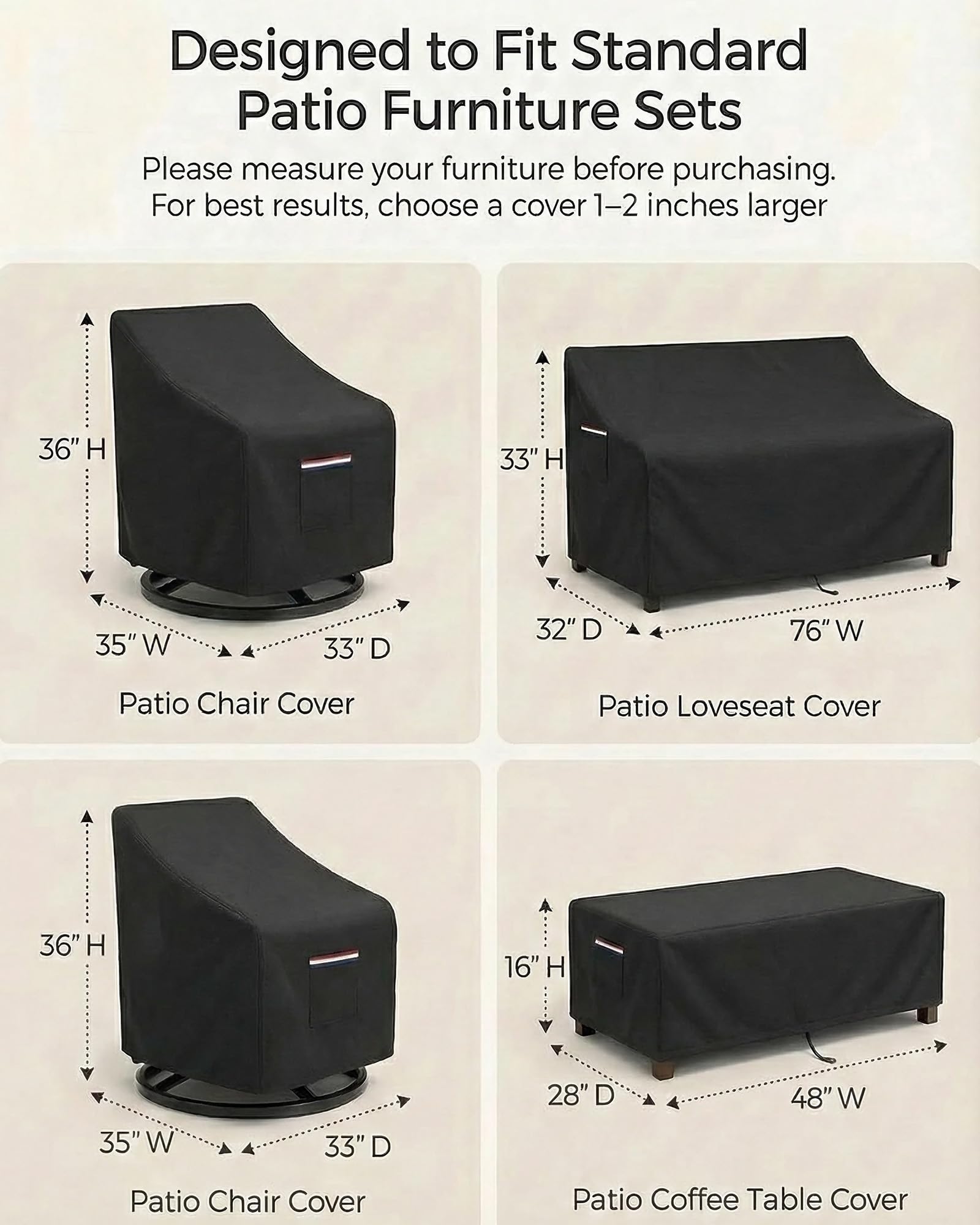 Yagvany side profile of covered swivel rocker chair demonstrating secure fit
