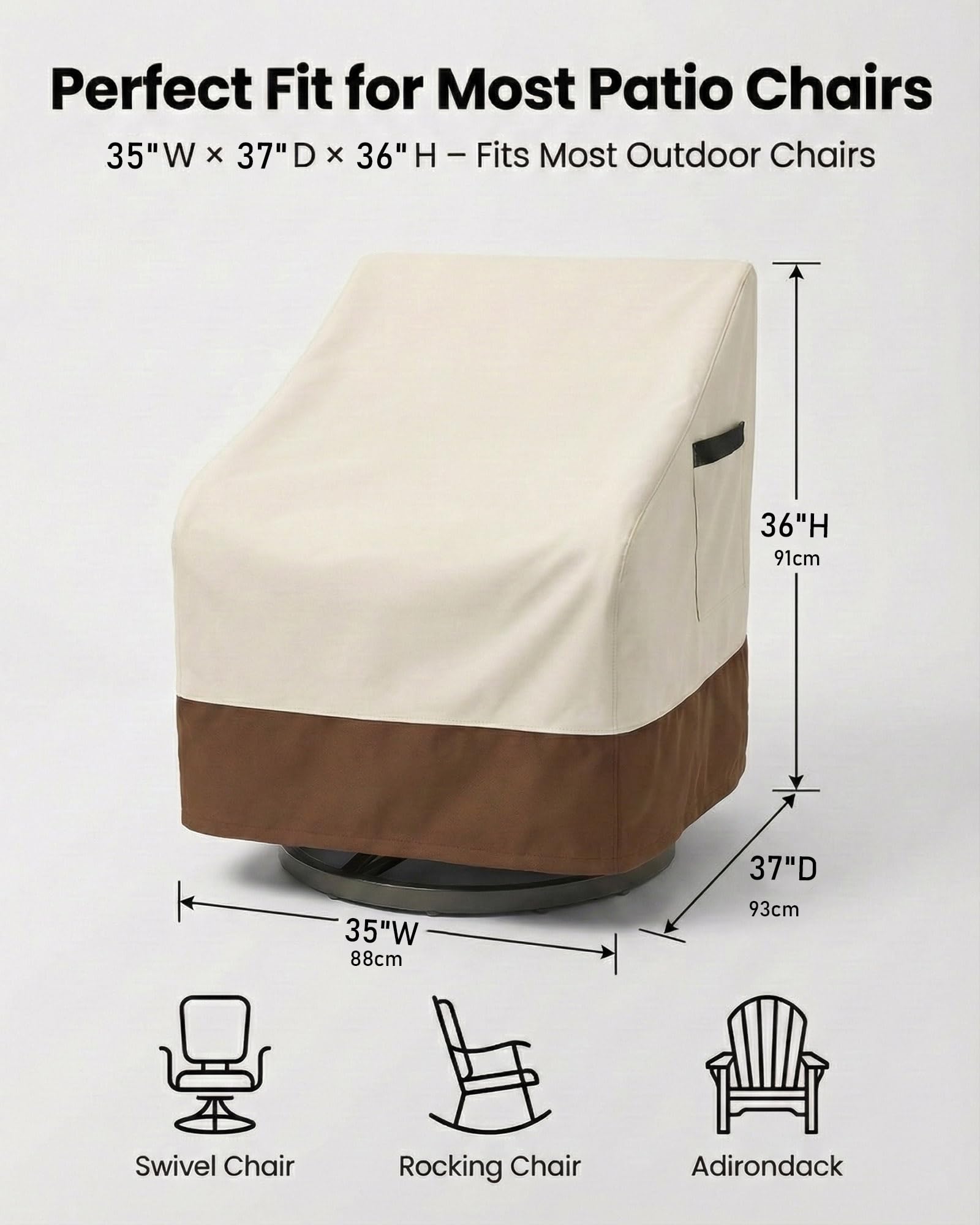 Yagvany cover with water beading during rain illustrating waterproof protection