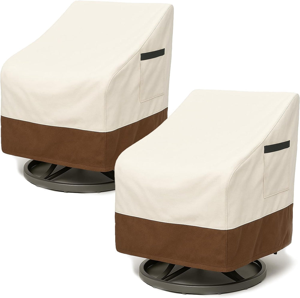 Yagvany front view of two covers protecting chairs with neat appearance and coverage