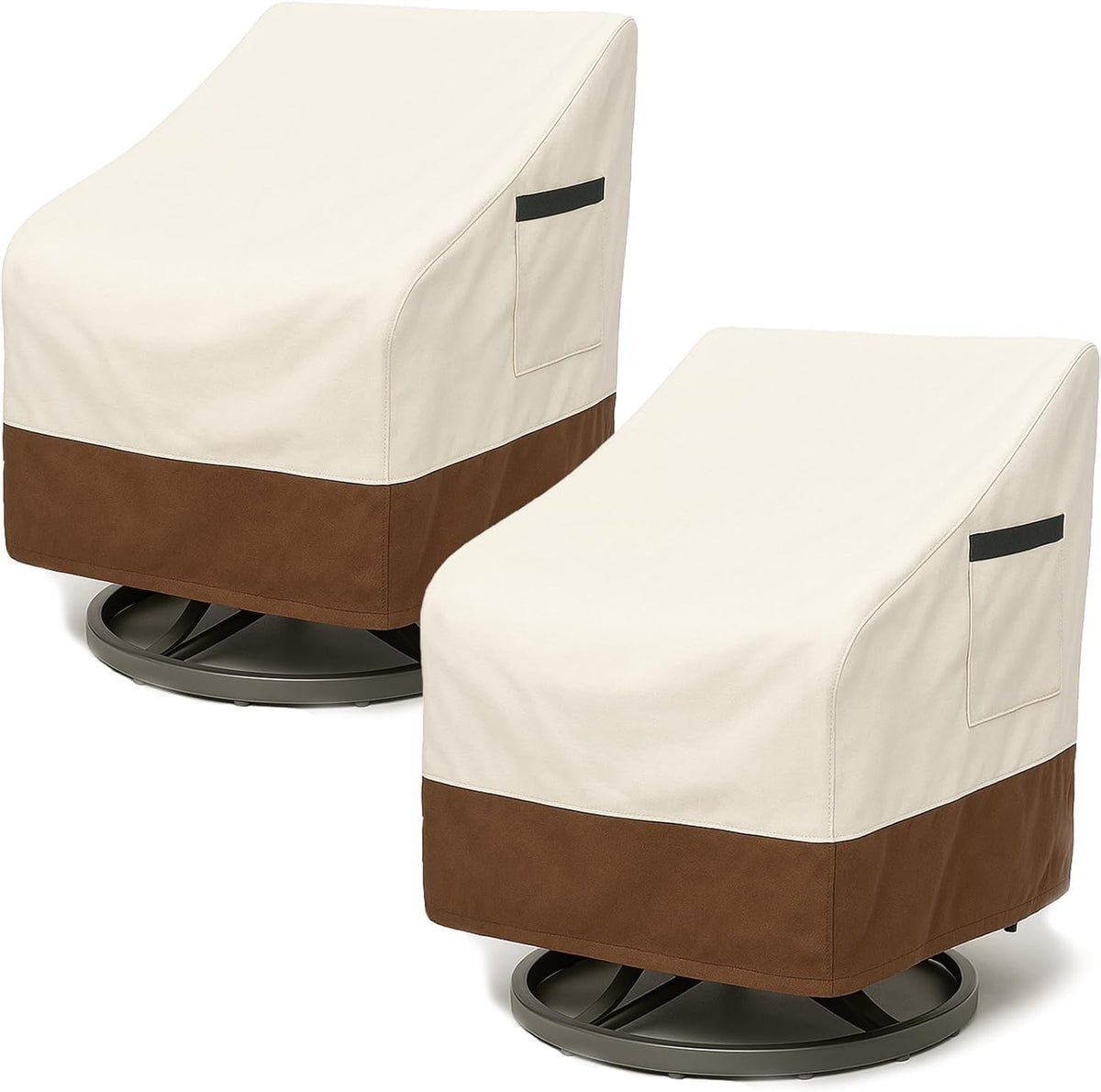 Yagvany front view of two covers protecting chairs with neat appearance and coverage