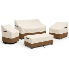 Yagvany front view of full covered patio set showing cohesive protection