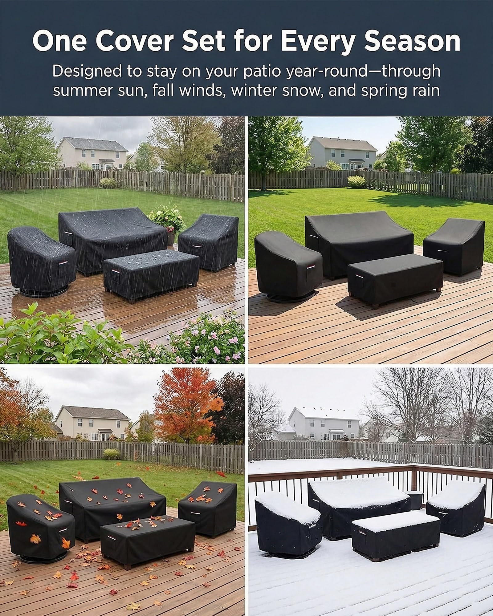 Yagvany covered patio in backyard lifestyle scene showing seasonal use