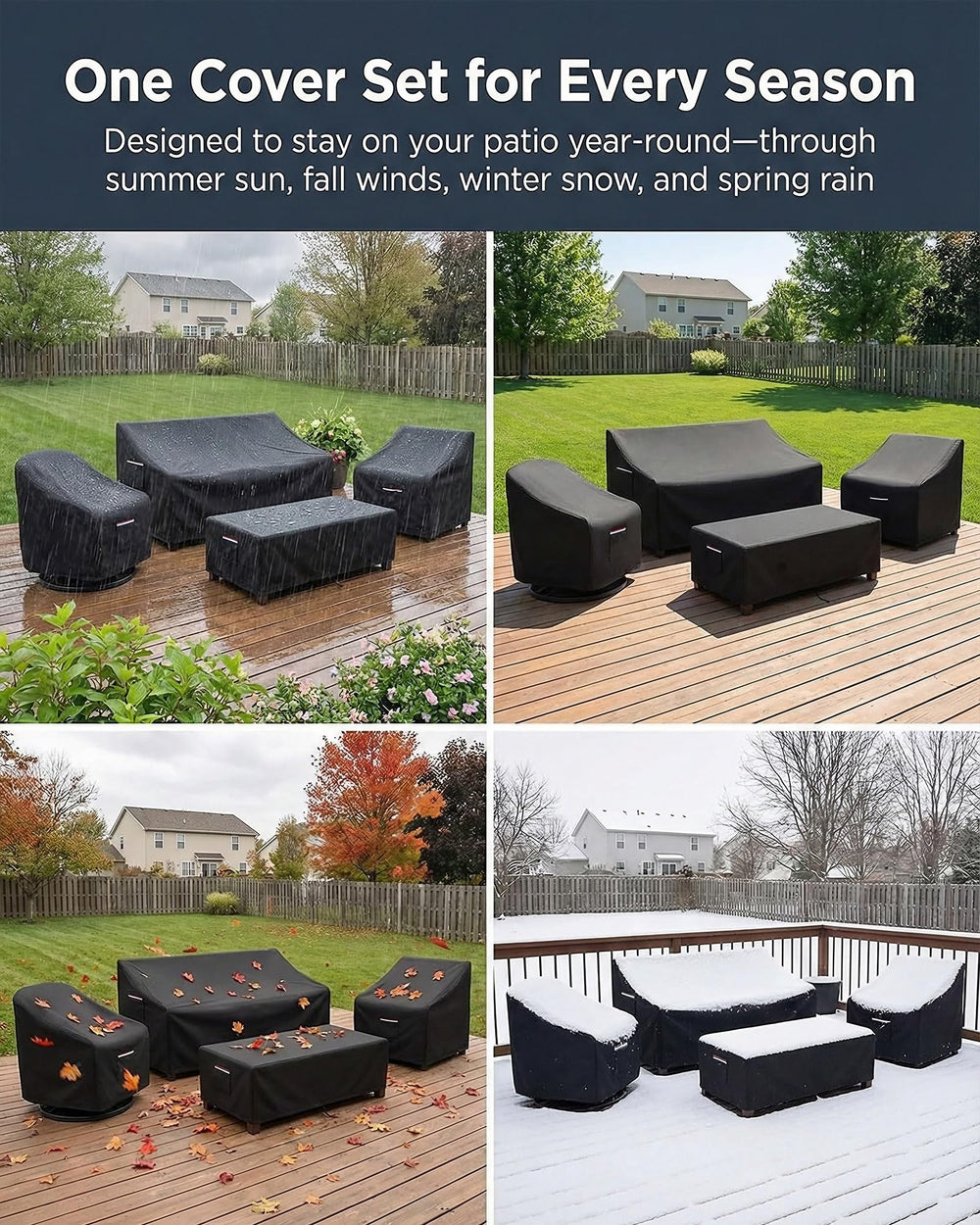 Yagvany covered patio in backyard lifestyle scene showing seasonal use