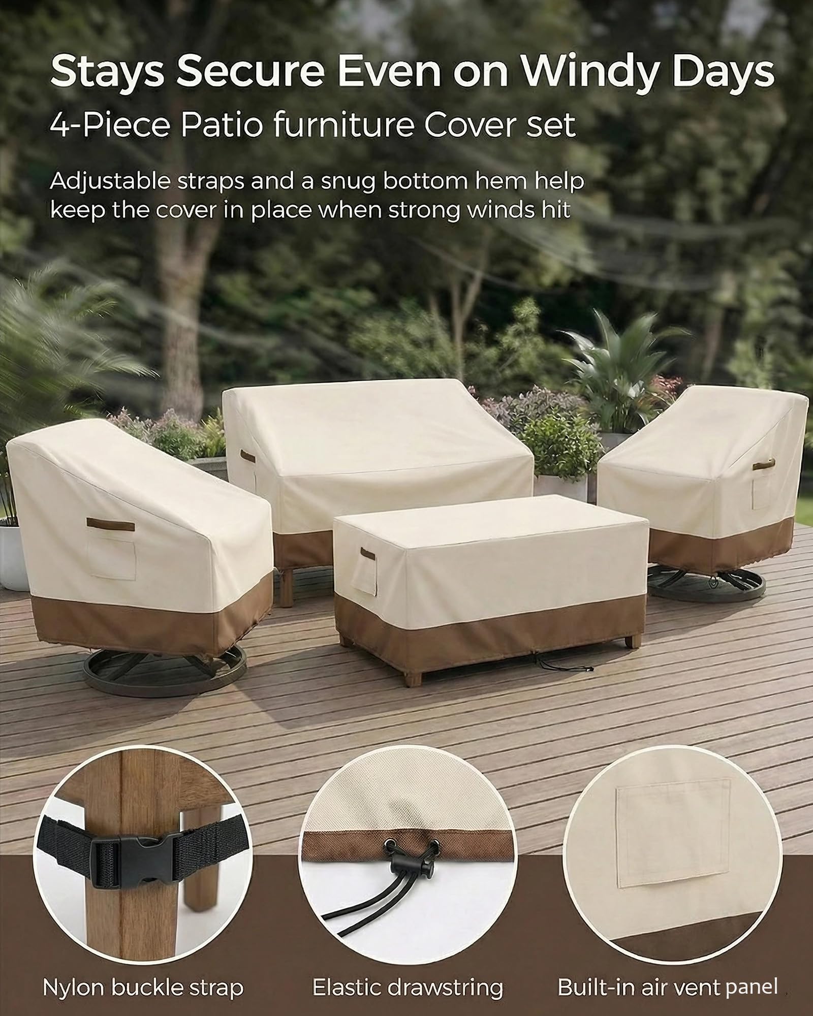 Yagvany lifestyle patio scene with covers protecting furniture outdoors