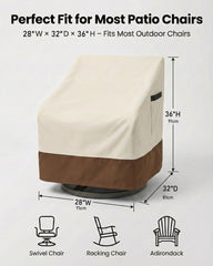 Yagvany side profile of chair cover showing full wraparound weather shelter