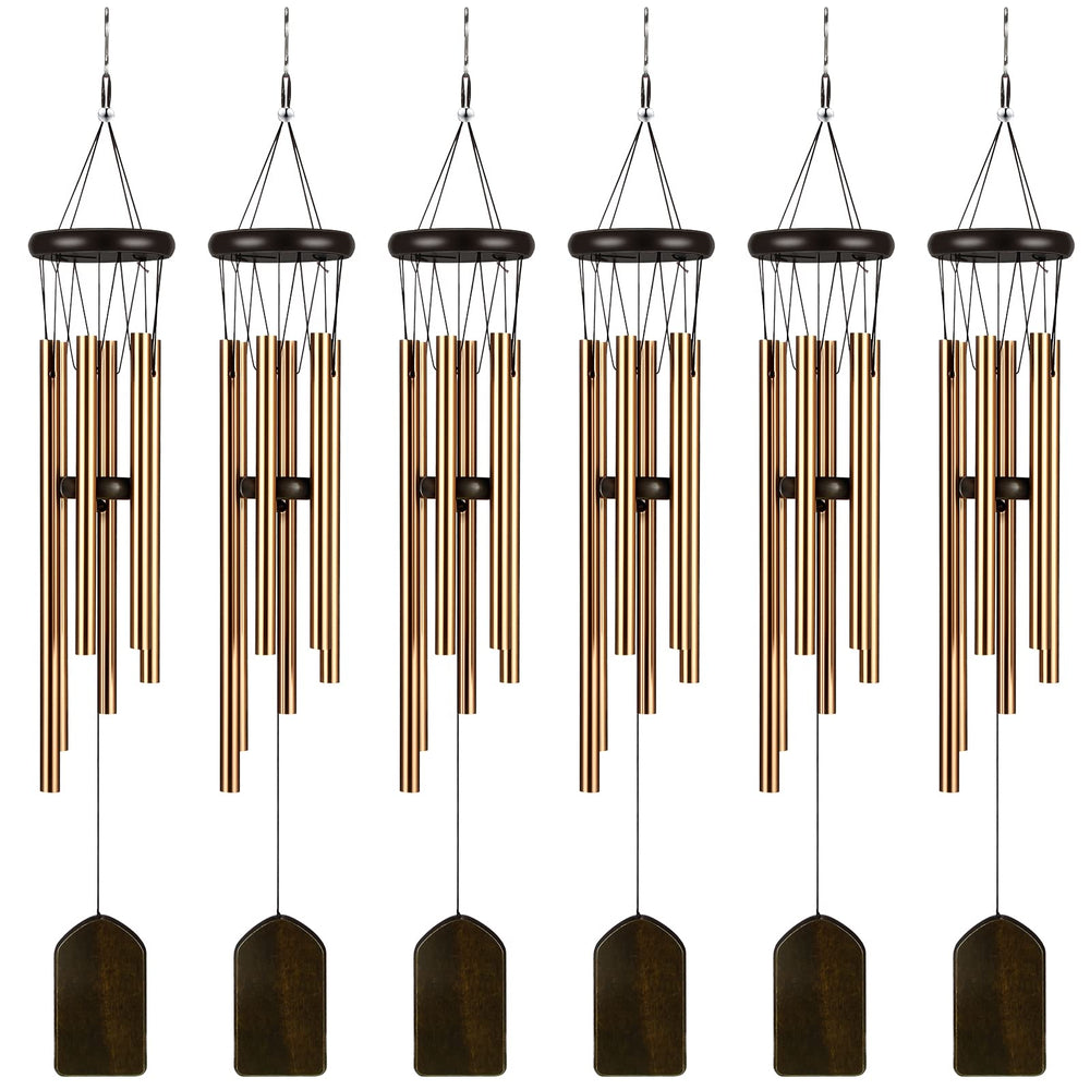 Yahenda front view bronze wind chimes showing rustic design and outdoor charm