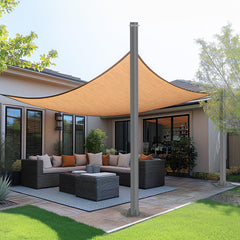 Yakmax front view pole showing full 10ft height and sturdy profile for reliable shade