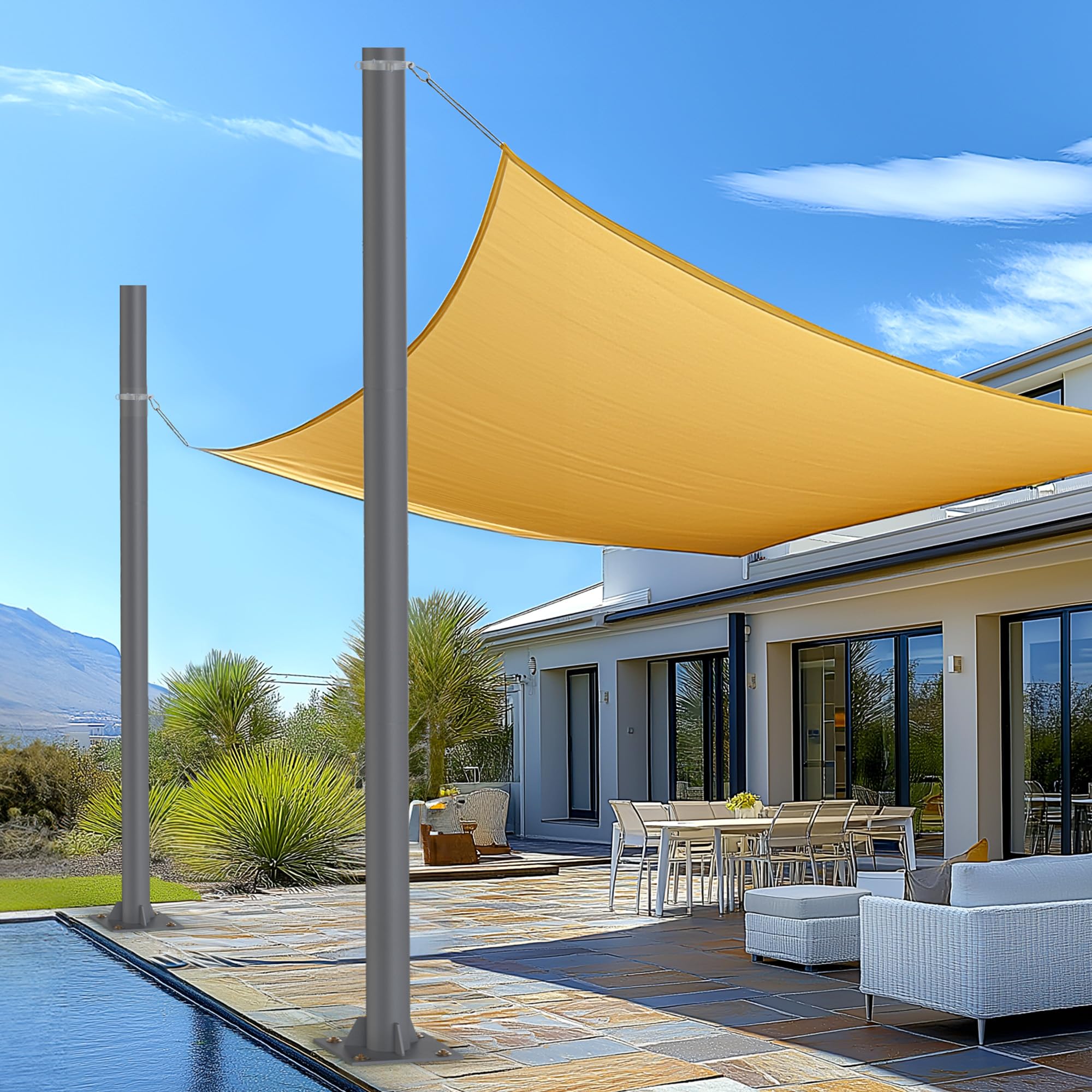 Yakmax installed on patio illustrating strong support and improved outdoor comfort