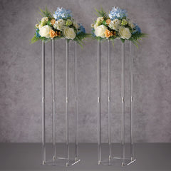 YALLOVE front view clear acrylic stand shows clean lines and modern look