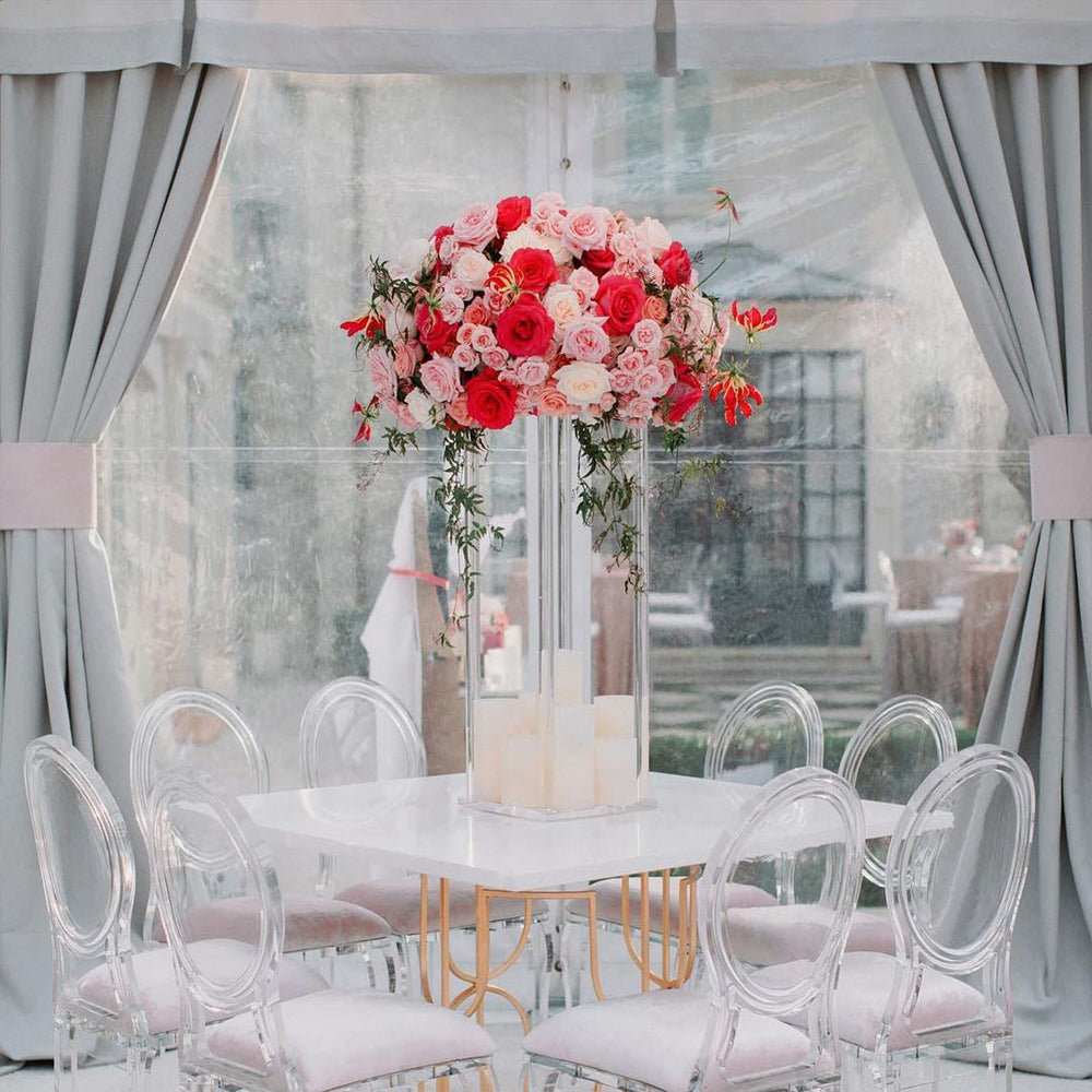 YALLOVE venue aisle with columns showing polished event styling benefit