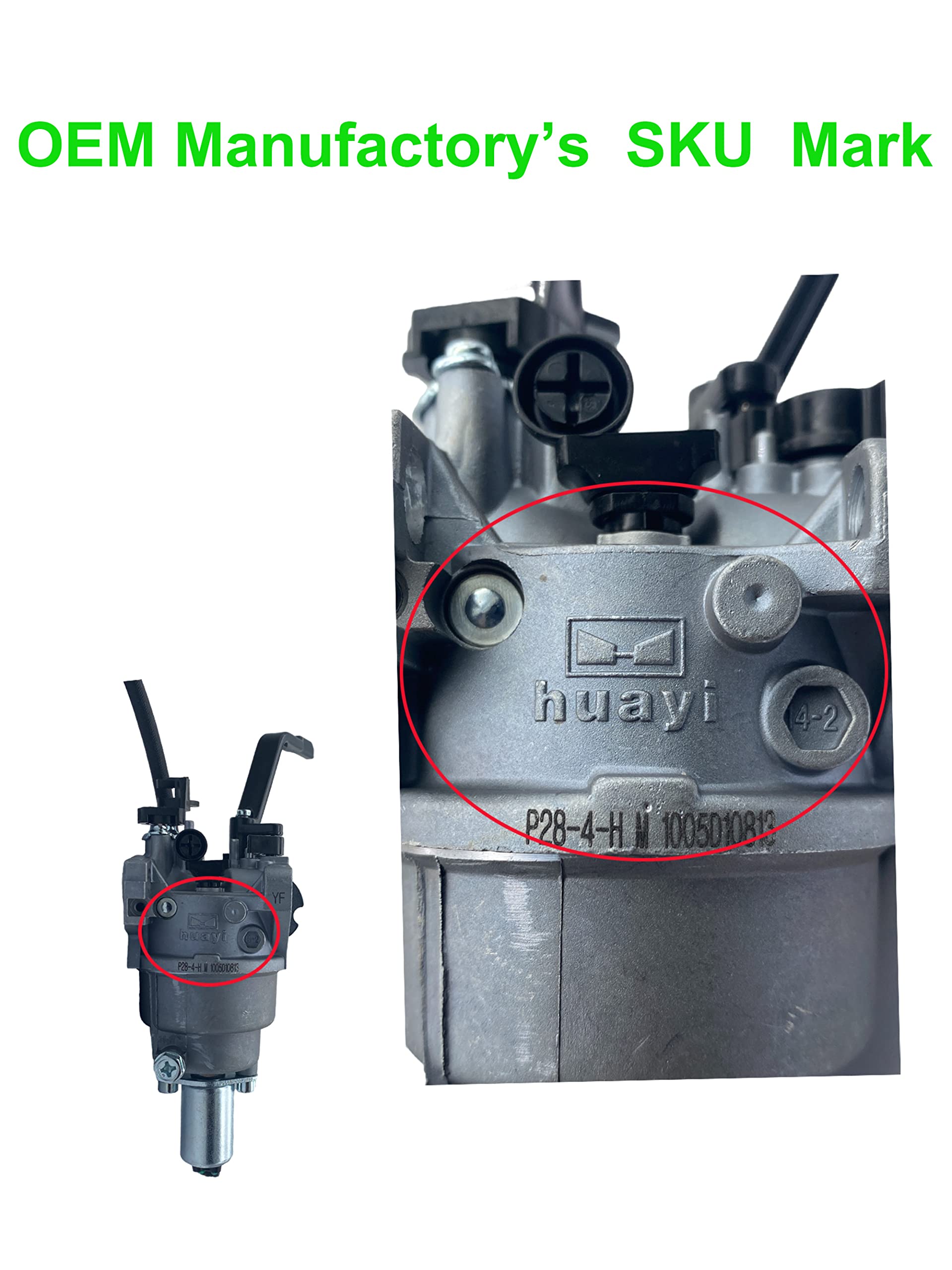 YAMAKATO carb installed on a portable generator demonstrating direct-fit compatibility