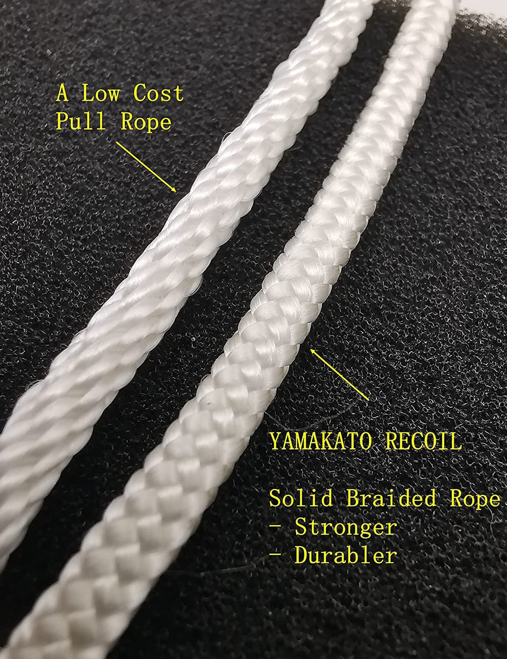 YAMAKATO handle and rope detail showing ergonomic grip and reliable pull benefit