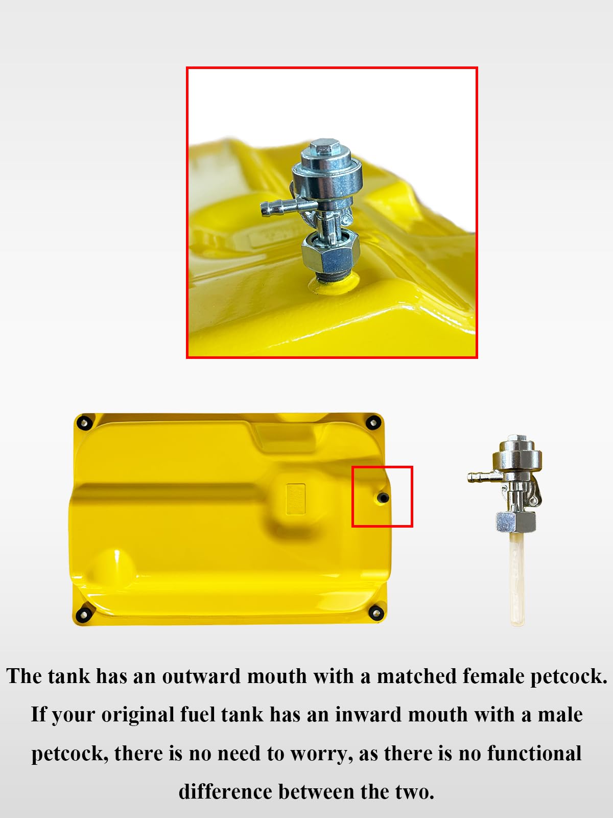 YAMAKATO tank beside measuring tape for accurate size confirmation