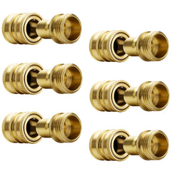 YAMATIC brass quick connect 6‑pack front view showing plug and socket for fast setup