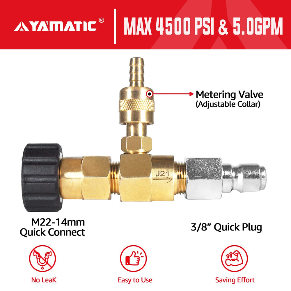 YAMATIC close-up of brass and stainless construction highlighting corrosion resistance