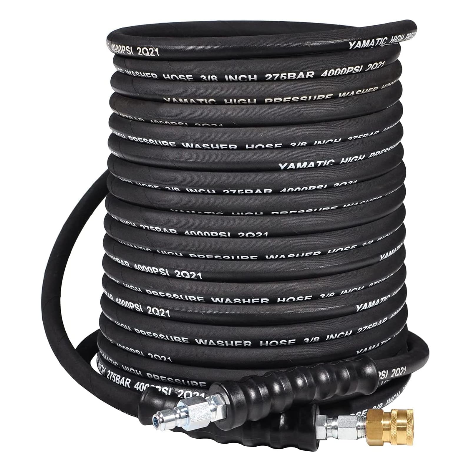YAMATIC front view showing quick-connect plug and secure fit benefit