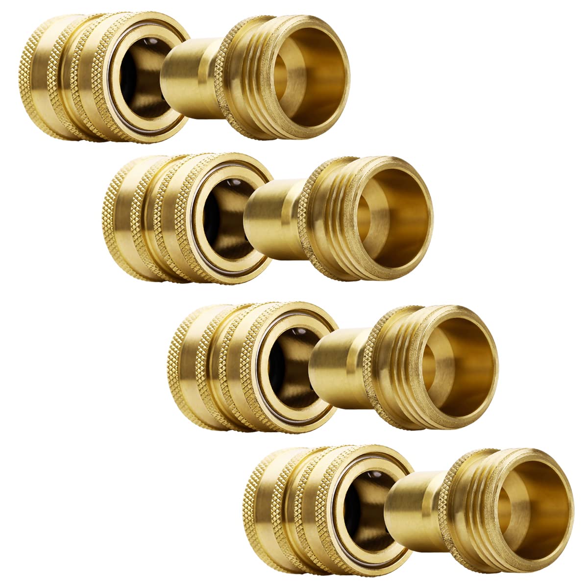 YAMATIC front packaging showing four brass quick-connect fittings for fast setup