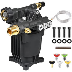 YAMATIC front view of pump showing mounting face and benefits of direct-fit replacement