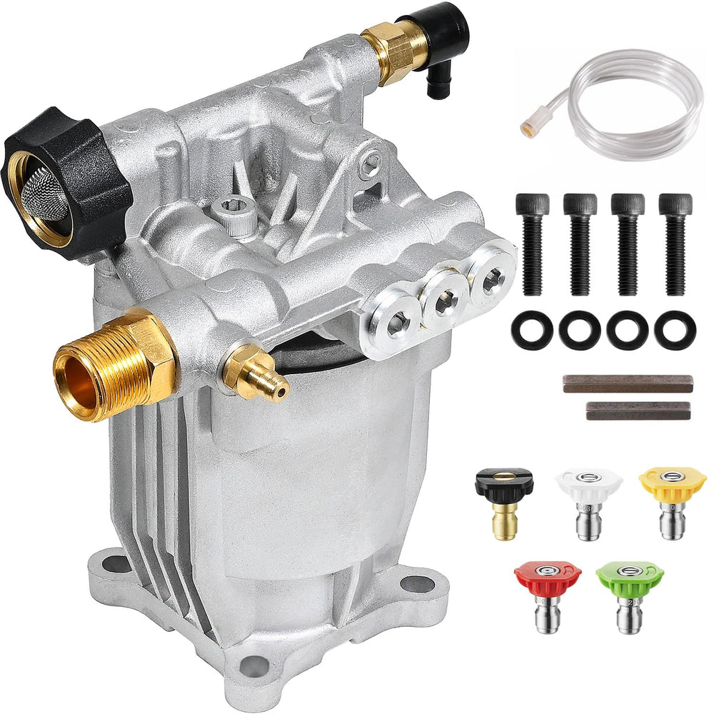 YAMATIC front view pump showing durable body and improved seals for longer life